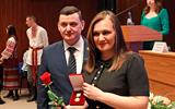Вручение заместителю директора НАРБ Е.А.Стукановой знака «Ганаровы архівіст Беларусі» 4