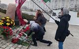 Работники НАРБ на митинге и возложении цветов на «Острове Мужества и Скорби» 005
