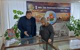 Заместитель директора Национального исторического архива Беларуси С.Н.Рындин и заведующий отделом Национального архива Республики Беларусь М.А.Старостенко 001